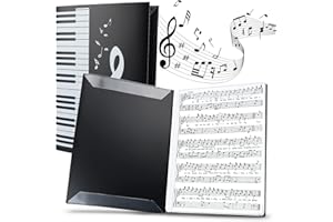 Classeur de musique 6 côtés déplié, feuille DINSONG sur le thème de la musique, format A4, dossiers de musique en plastique pour concert, chorale, piano et violon, documents en papier, utilisation