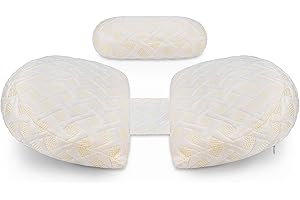 Ausomechoice Pregnancy Pillow Wedge| Pregnant Women Pelvic Support with Small Pillow| Maternity Pillows Comfort Belly & Support Body Shape for Side Sleeping | Adjustable & Washable Cover| UK Brand