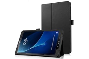 Sotefe® Etui Samsung Galaxy Tab A6 7.0'' Hülle - Flip Cover Case Schutzhülle Tasche Hülle für Samsung Galaxy Tab A 7.0 2016 SM-T280/T285 + Displayschutz- Schwarz