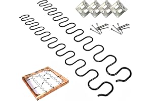 KMERCE 2 molle di ricambio per divano, kit di riparazione di molle per divano, divano e mobile di imbottitura, clip a molla e viti in dotazione, diametro del filo 4,0, lunghezza 65 cm