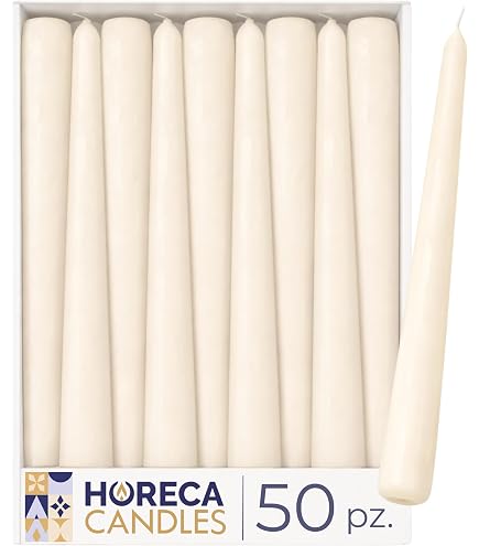pajoma® 10 candele di compleanno in bianco – candele a punta di alta qualità | peso cera: 10 g, durata circa 1 ora. 95 x 13 mm | candele premium per albero