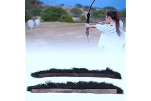 Ladieshow Bow String Silencers,1Pair Bowstring Damping Rabbit Fur Bowstring Damping Soft Bow String Silencer Traditional Bow Archery Accessories for Archers Recurve Archery Lovers Longbow