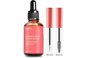 Prolixir Eyelash & Eyebrow Growth Serum 30ml – Castor Oil, Biotin & Copper Peptide | Lash & Brow Enhancer for Fuller, Thicker Hair | Dual Applicator | Long-Lasting, Vegan & No Irritation lash serum