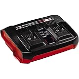 Original Einhell Ladegerät Power X-Twincharger 3A -Change (Li-Ion, gleichzeitiges Laden von 2x 18V Akkus, permanente Akkuüber
