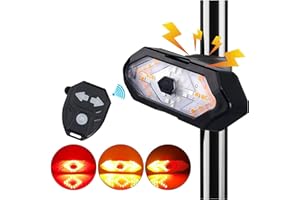 MEIRRAI Luz Trasera Bicicleta LED Trasera Carga USB de Alto Brillo con Control Remoto, Intermitentes Bicicleta con 5 Modos, Impermeable,Inclinación Ajustable, Luces Bicicleta para Máxima Seguridad de Ciclismo