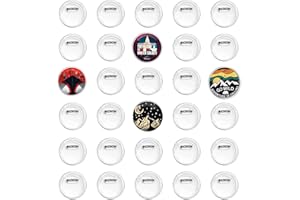Pizsieat 30 Pièces Badge Personnalisable Rond Transparent 58mm Faire Ses Badges Personnalisés en Acrylique Badge Vierge avec épingle pour les Activités de Bricolage, Manuelles la Décoration, Vêtements
