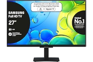 Samsung Smart TV 27'' UE27F6000FUXZT FHD, Hyper Real Processor, HDR & Pur Color, Smart Experience, OTS Lite & Adaptive Sound, SlimLook Design, 2025