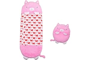 YLJYST Grand Sac de Couchage Animal de Dessin animé et Oreiller de Jeu 165×60cm Enfants Jeux de Couchage de Jeu Sac de Couchage Oreiller 2 en 1 Un Cadeau Surprise pour Les Enfants