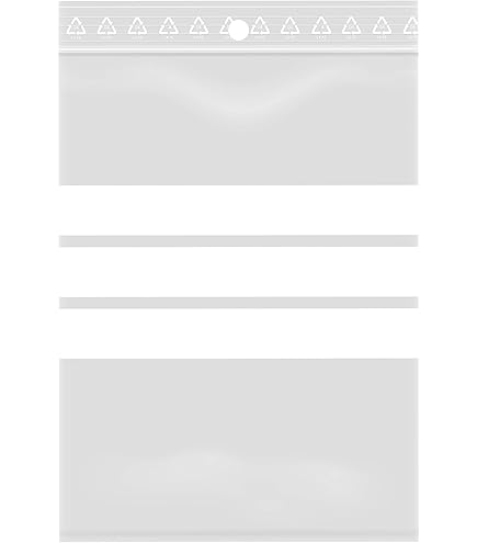 Buste Con Zip 80x120mm - Confezione Da 100 Pezzi, 50 Micron, Chiusura A 3 Strisce Bianche - Foto 5