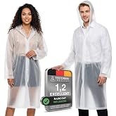 welsberg 2 Piezas Poncho de Lluvia Impermeable con Capucha y Mangas, Reutilizable, Chubasqueros Impermeable para Hombre y Muj