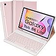 SOPPY Keyboard Case for Samsung Tab S6 Lite 10.4 inch,Built-in S Pen Holder, Slim Cover with Detachable Keyboard for Samsung Galaxy Tab S6 Lite 10.4 2020 (SM-P610/P615), 2022 (SM-P613/P619), Pink