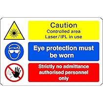 Panneau « Caution Laser In Use » - Plastique Rigide De 1,2 Mm Pour
