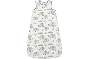 SIMYJOY ENJOY THE SIMPLICITY SIMYJOY Baby Sleeping Bag 1.0 Tog Bamboo Sleep Sack Newborn12-18 Months Toddler Wearable Blanket with 2-Way Zipper, Elephant