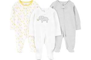 Simple Joys by Carter's 3-Pack Neutral Sleep and Play Pijamas para bebés y niños pequeños Unisex bebé (Pack de 3)