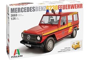 Italeri 3663 Mercedes Benz G230 Feuerwehr, Scala 1:24, Plastic Model Kit, Modello in Plastica da Montare, Modellismo, rosso