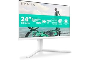 Philips EVNIA 24M2N3201A Monitor Gaming 24" FHD, WLED, 180Hz, Fast IPS, 1 ms GtG, HDR10, Adaptive Sync., G-Sync Compat., Altavoces, Altura Ajustable (1920x1080, 2X HDMI 2.0, 1x DP 1.4) Blanco