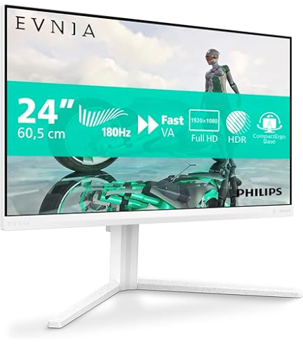 Philips Evnia 24M2N3200A - 24 Inch FHD Gaming Monitor, 180Hz, 1ms