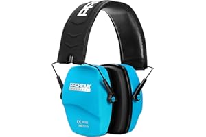 PROHEAR 016 Cuffie Poligono per Tiro Al Piattello, 31dB SNR Riduzione del Rumore, Caccia Cuffie Antirumore, Protezione dell'Udito Regolabile per AdultI, Blu