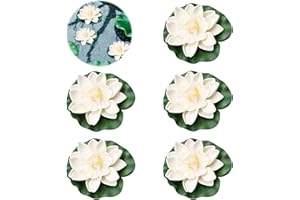 SHOWHEEL Nenufares Artificiales Flotantes Plantas,5 Piezas Nenúfar Flotantes de Flor de Loto, Flores Flotantes en Agua,Lirio Agua Artificial Flotante Decoración para Estanque Piscinas
