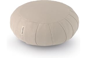 basaho CLASSIC Zafu Meditationskissen Yogakissen | Bio-Baumwolle | Buchweizenschalen | Abnehmbarer und waschbarer Bezug