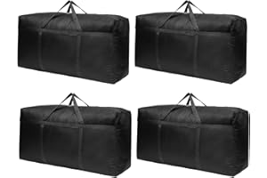 Lannvan 4pz. 98L Grande Borse Trasloco per Vestiti, Borsa Portaoggetti Impermeabile in Tessuto Oxford 600D, Borse di Stoccaggio Trasloco con Cerniera e Manici (85.5 * 26 * 44cm)