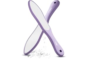 FVION Lime Nano Verre Double Face – Rappe Pieds Pédicure pour Peau Morte et Callosités, Pierre Ponce Pied Soin des Pieds Secs et Talons Fendillés (Violet)