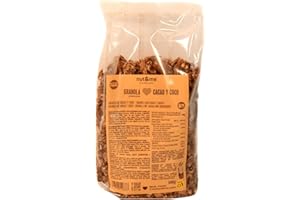 Granola cacao e cocco 500 gr nut&me | Senza zuccheri aggiunti, senza lattosio | Ingredienti naturali | Senza additivi | Senza OGM | Vegano |