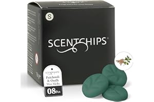 ‎SCENTCHIPS Scentchips® Patchouli & Oudh Duftwachschips – Hausduft – Duftwachs Melts – Geeignet für Duftlampe & Wachsbrenner – Orientalisch Warmer Duft – 8 Stück – Raumduft für Zuhause