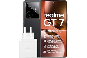 realme GT7 smartphone 12+512 GB, Procesor Dimensity 9400e, Tytaniczna bateria 7000 mAh,Wyświetlacz Pro-Esports 6000 nitów, 8T LTPO Sterowanie dotykowe 2600Hz, IP69,Blue,Zawiera 120W ładowarkę