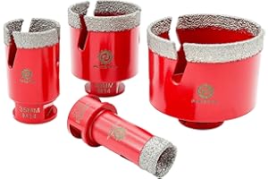 FOCSTOL Diamond Drill Bit Set - Tile Hole Cutter Set 4pcs (20/35/50/68mm), Diamond Hole Saw Set for Porcelain Ceramic Tile Marble Granite
