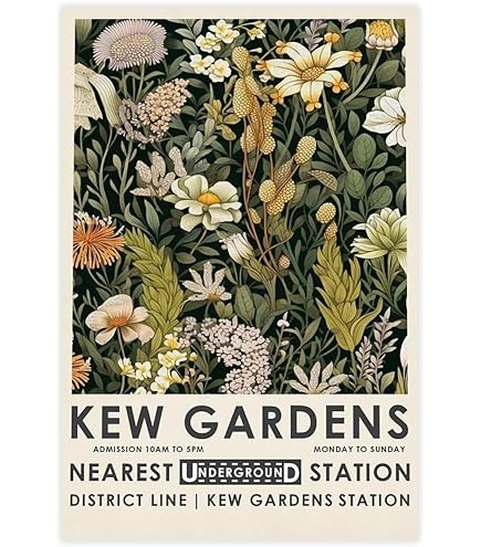 MGHDGD Kew Gardenvintage Poster Botanique Sur Toile