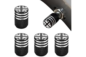 HEIZHU 4 Pack Car Tyre Valve Caps Accessories Dust Caps for Car Tyres, Corrosion Resistant (Black Two-Tone) Universal for Cars, SUVs, Bicycles, Motorcycles, Trucks