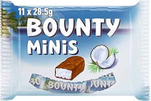 BOUNTY - Barres Chocolat au lait et Noix de Coco - 11 Minis Barres Sachet de 333g