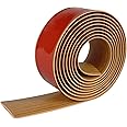 X spring Floor Transition Strip, 5cm Wide Self Adhesive Flooring Transitions Laminate Floor Strip, Carpet Transition Strip, 3m Long Vinyl Floor Flat Divider Strip for Joining Floor Gaps (Brown)