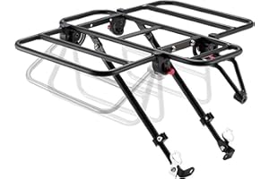 Vincita Bike Front Rack, with Expandable Wing for 26" to 29" Frames Sizes, Black,r, Maximum Load 22 LB - Bicycle Cargo Rack