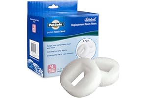 PetSafe Drinkwell 360 Plastic Pet Fountain Replacement Foam Filters, Pack of 2, Filter for Dog and Cat Water Fountains