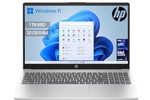 HP 15-fd2013ns - Ordenador portátil de 15.6" FHD (Intel Ultra 7-255U, 32GB RAM, 1TB SSD, Intel Iris Xe Graphics, Windows 11) Plata - Teclado QWERTY Español