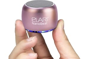 Elari NanoBeat - Mini Altavoz Bluetooth Potente Inalámbrico, con Micrófono, Carcasa Metálica Robusta, Luz LED, 5 Horas de Reproducción, Se Pueden Unir Dos para Sonido Estéreo (Pink)