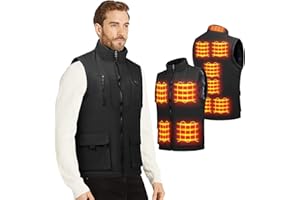 Aunus Beheizbare Weste Herren Beheizbare Jacke mit 11 Heizzonen,Heizweste Herren 3 Einstellbar Temperatur, Heizjacke, Wärmeweste mit Kein Powerbank & Akku