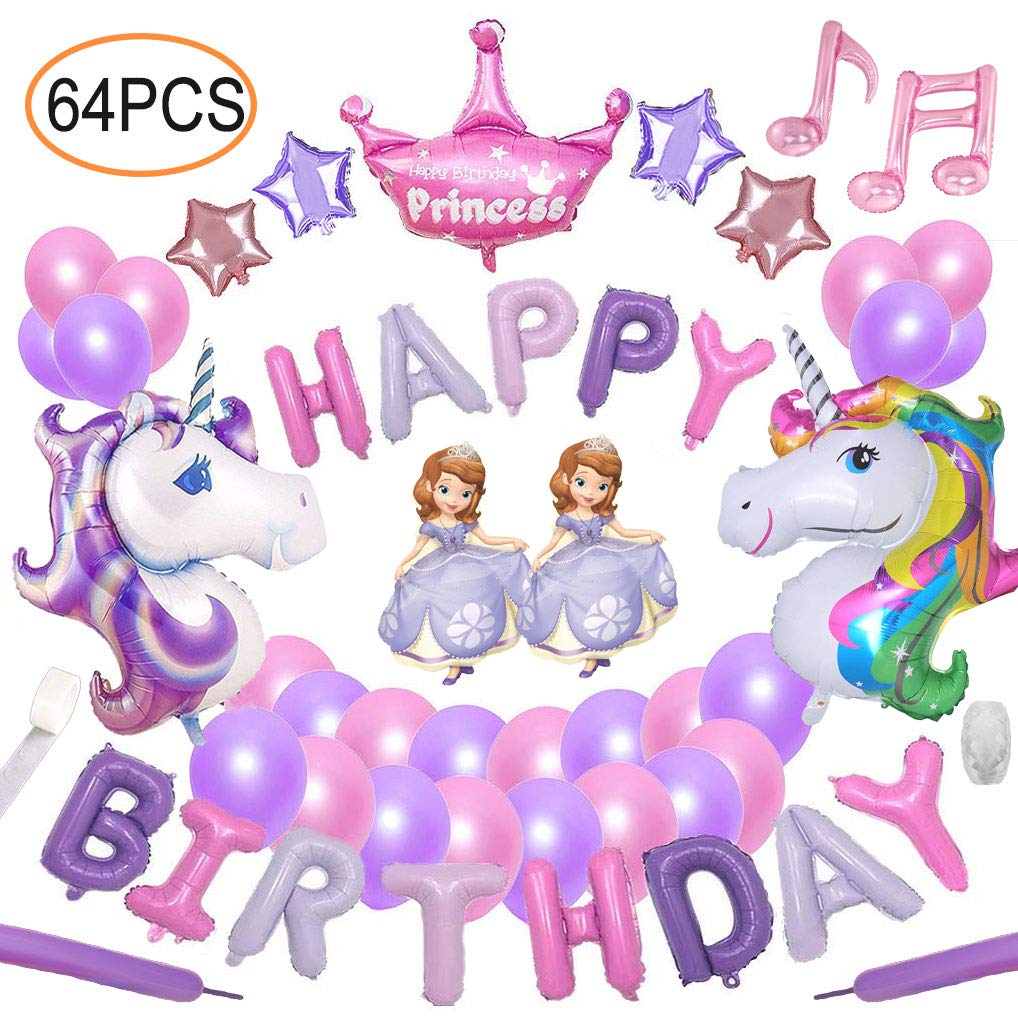 Yidaxing Unicorn Decorazioni per Feste Unicorno 2pcs Enorme Palloncino Unicorno 1pcs Buon Compleanno Ballon Banner e…