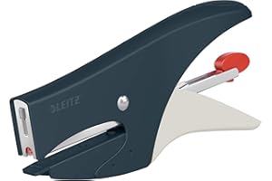 Leitz Cucitrice a pinza, Capacità 15 fogli, Caricamento posteriore, Incl. punti P1 (No. 8), Gamma Cosy, Grigio Velluto, 56440089