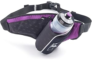 UPD Ultimate Performance Ribble II 650ml Hip Bottle & Holster Hydration Belt Insulated angled bottle holder easy access belt Fits 26"-42" waist large zipped pocket fits smart phone