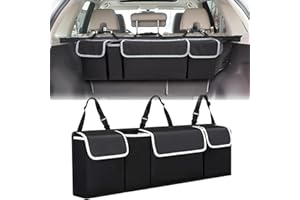 Surbootime Car Trunk Organizer - Waterproof Multi-Pocket Storage for Cars, Sedan, Wagon, SUV, 4WD, Van - Durable and Foldable Backseat Trunk Organizer