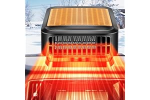 CHUANKEFANXING 12V 200W Auto heizung, tragbare Auto heizung und entfroster, Windschutz scheibenentfeuchter, 2 in 1 Heizung & Kühlung Schnelle Windschutz scheibenentfroster mit 360° Drehung für Fahrzeug