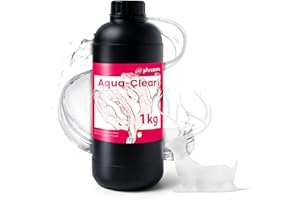 Phrozen Aqua Clear Resin LCD 3D Printing, 405nm LCD UV-Curing Photopolymer Resin, Low Shrinkage, Transparent Visual, Low Odor, Non-Brittle (1KG)