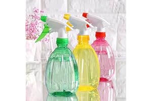 Diompirux 3 Pièces Coloré et Transparent 500ml Flacons Pulvérisateur, Vaporisateur Vide Réutilisable avec Déclencheur, Bouteille Spray 2 Réglages, pour Ménage, Nettoyage, Jardinage, Coiffeur
