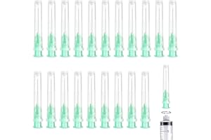 RobLuX 100 Piezas 21 G (0.8 Mmx25 Mm) Tubo de Entrega de Acero Inoxidable Tubos de Recarga para Embalaje Individualmente Acero Inoxidable Tubo para Industria, Recargas Hobby y Hogar