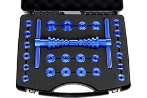 QWORK® zestaw pras do łożysk rowerowych, zestaw pras do łożysk rowerowych, profesjonalne narzędzia do montażu piasty/łożysk kół do różnych rozmiarów łożysk - w zestawie pudełko do przechowywania