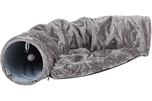 ME & MY PETS Me and My Pets Cat Play Tunnel and Bed - Grey