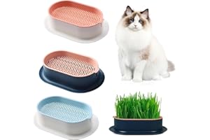 BCENG 3 Stück Pflanzschalen für Katzengras Katzengras Tablett Soil-Free Seed Sprouter für Katzengras Pflanzgefäß für Katzenminzengras Katzengras für Zimmerkatzen zum Pflanzen von Katzengras